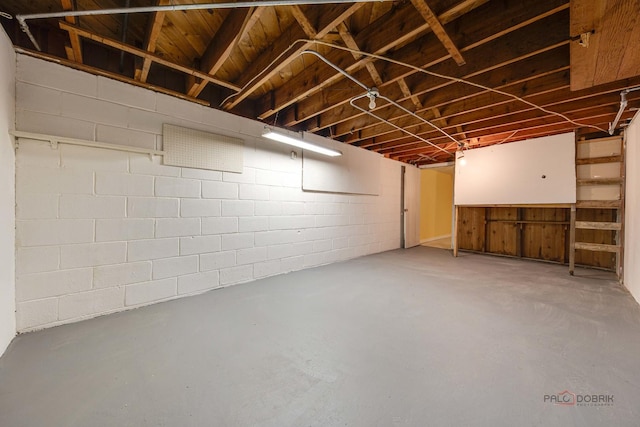 38W333 Oakwood Dr, Saint Charles, IL 60175 - unfinished below grade area with concrete block wall