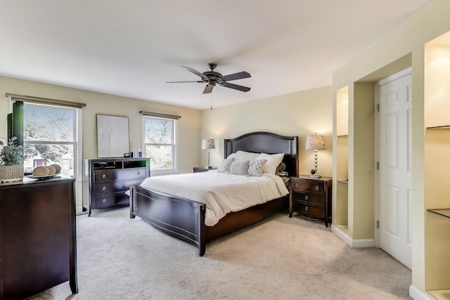 4116 N Terramere Ave, Arlington Heights, IL 60004 - bedroom with light colored carpet and a ceiling fan