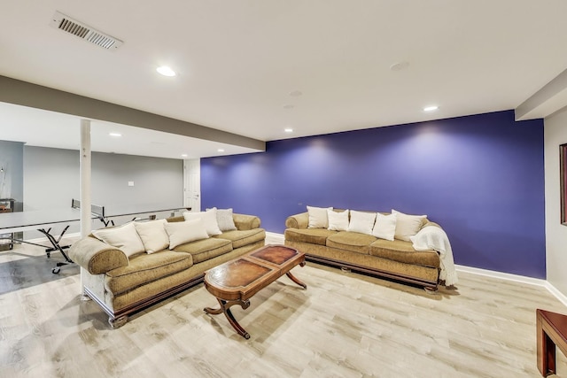 4116 N Terramere Ave, Arlington Heights, IL 60004 - living area featuring wood finished floors and recessed lighting
