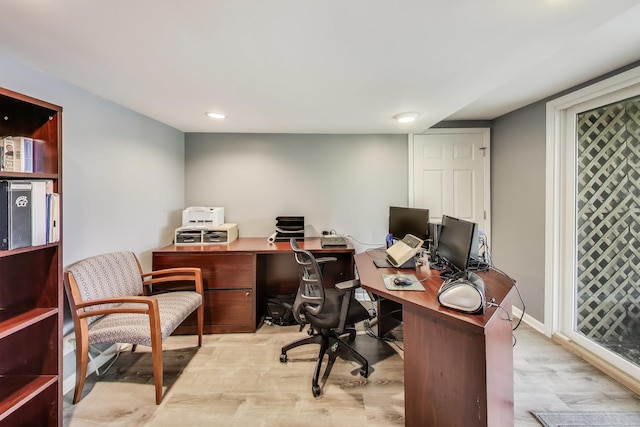 4116 N Terramere Ave, Arlington Heights, IL 60004 - office area featuring wood finished floors and recessed lighting