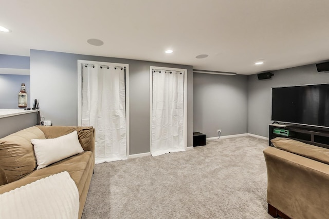 4116 N Terramere Ave, Arlington Heights, IL 60004 - living area featuring light colored carpet and recessed lighting