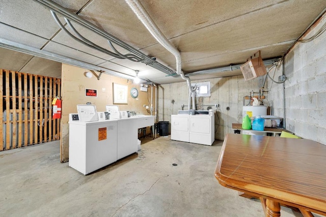 5848 W 76th Pl N Unit 203, Burbank, IL 60459 - below grade area with separate washer and dryer and water heater