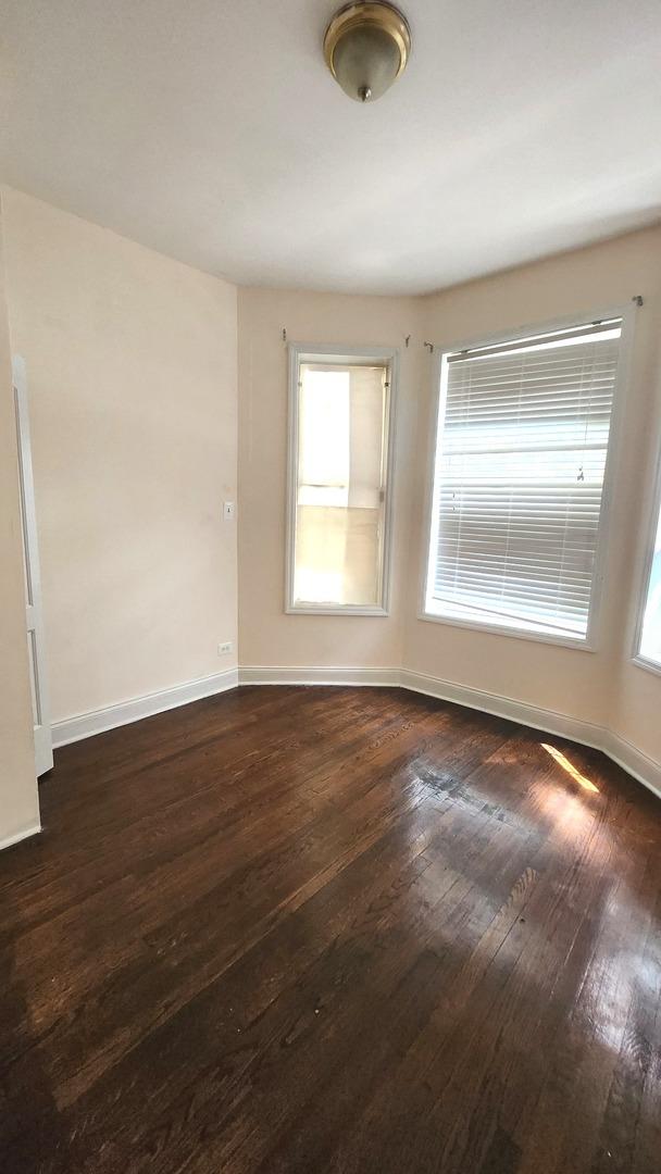 6938 S Michigan Ave, Chicago, IL 60637 - unfurnished room with dark wood-type flooring and baseboards