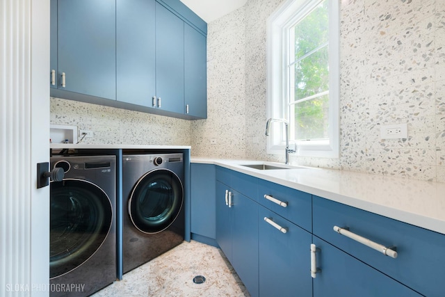 219 Lincoln Dr, Glencoe, IL 60022 - laundry room featuring washer and clothes dryer and cabinet space