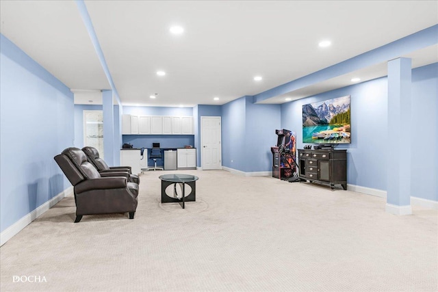 4327 Conifer Rd, Naperville, IL 60564 - living area with light colored carpet and recessed lighting