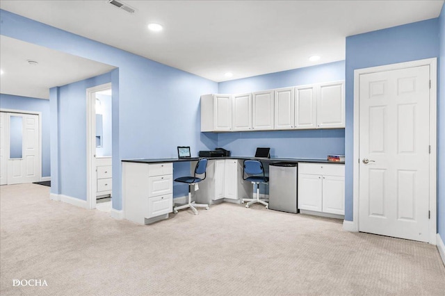4327 Conifer Rd, Naperville, IL 60564 - office space with built in study area, light carpet, and recessed lighting