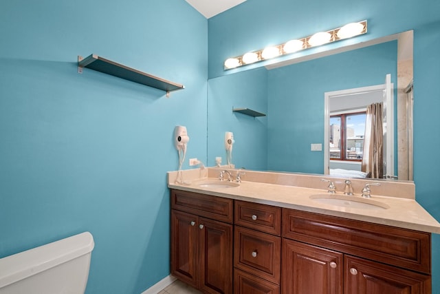 1031 N Mozart St Unit 2, Chicago, IL 60622 - bathroom with toilet and double vanity
