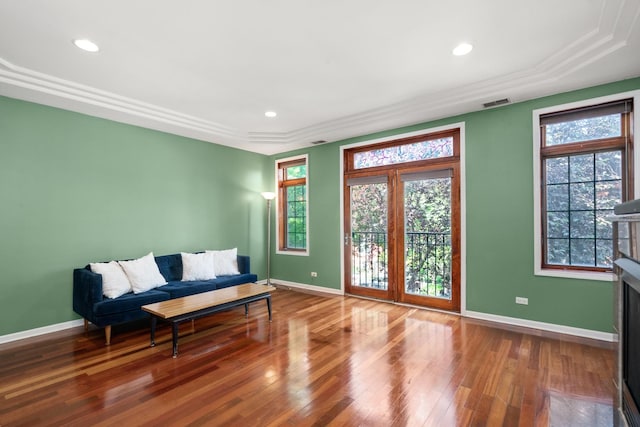1031 N Mozart St Unit 2, Chicago, IL 60622 - sitting room featuring plenty of natural light, wood finished floors, and recessed lighting