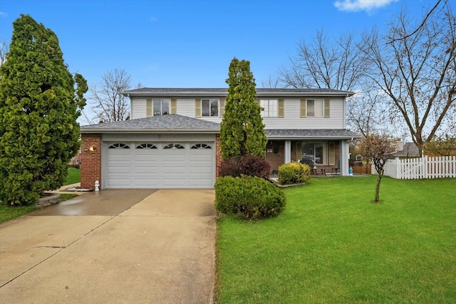 3 Lorraine Ave, Woodridge, IL 60517 - traditional-style house featuring brick siding, driveway, an attached garage, a porch, and a shingled roof