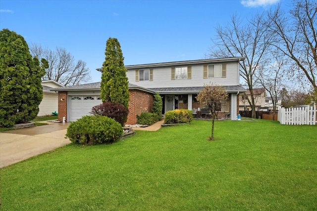 3 Lorraine Ave, Woodridge, IL 60517 - traditional-style house featuring driveway, brick siding, an attached garage, and a porch