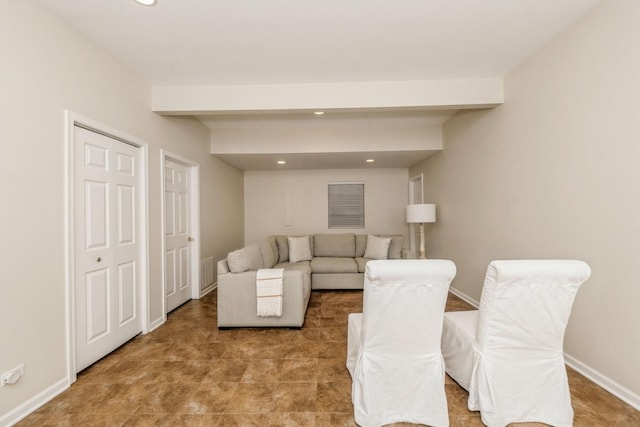 835 W 37th St Unit A, Chicago, IL 60609 - living area with recessed lighting and baseboards