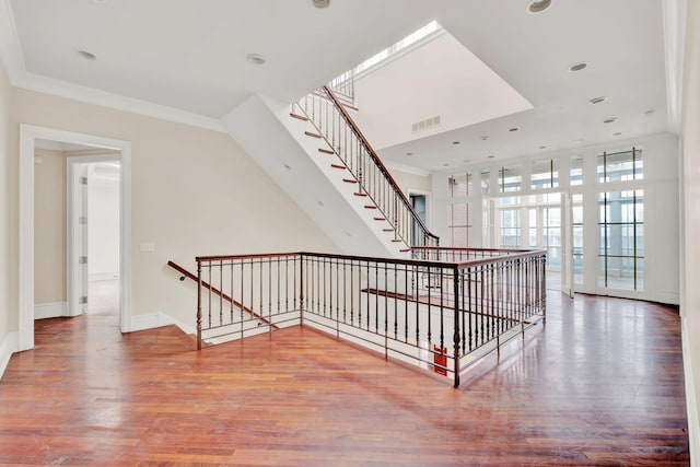 545 W Aldine Ave Unit 6E, Chicago, IL 60657 - stairs with wood finished floors and recessed lighting