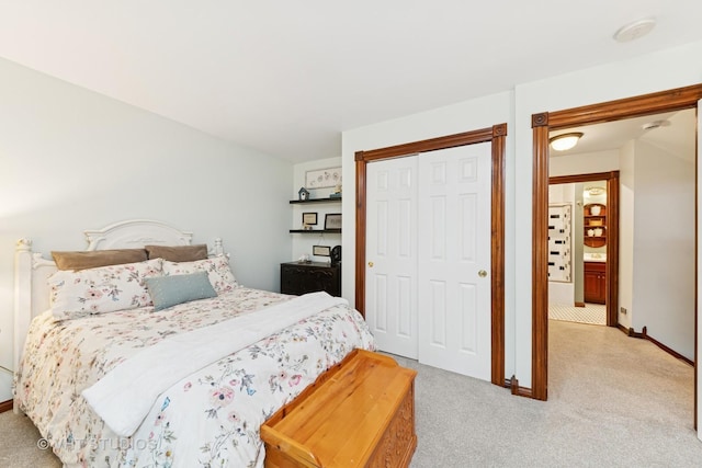 571 N Main St, Glen Ellyn, IL 60137 - bedroom featuring light carpet and a closet