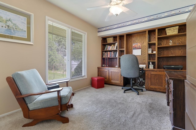 912 Eden Dr, Schaumburg, IL 60195 - office featuring carpet flooring and ceiling fan