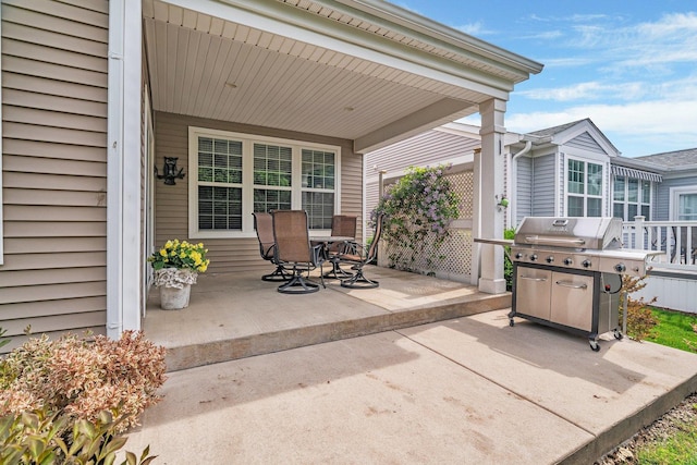 739 Pleasant Dr, Shorewood, IL 60404 - view of patio with a grill and outdoor dining space