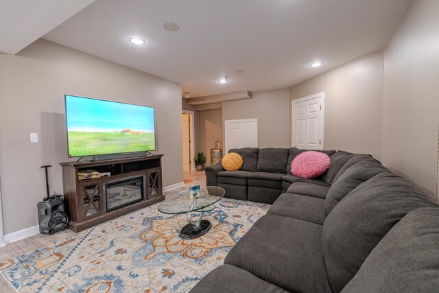 105 Black Hill Dr, Streamwood, IL 60107 - living area with wood finished floors and recessed lighting