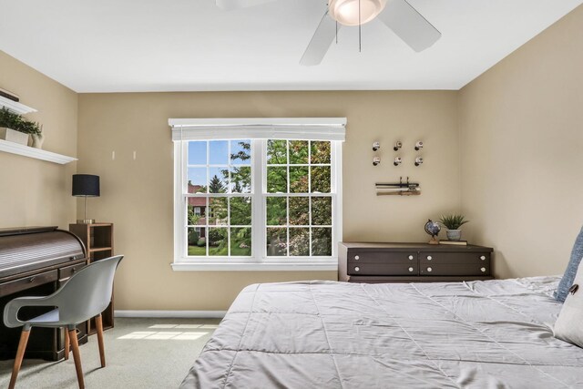 1312 Dorchester Dr, Mundelein, IL 60060 - bedroom featuring carpet flooring and a ceiling fan
