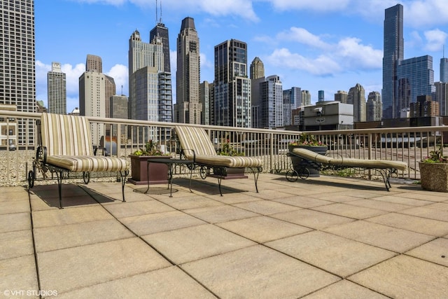111 W Maple St Unit 2803, Chicago, IL 60610 - view of patio / terrace with a skyline view
