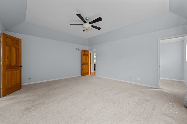 342 Dilorenzo Dr, Naperville, IL 60565 - unfurnished bedroom featuring carpet, lofted ceiling, ceiling fan, and a spacious closet