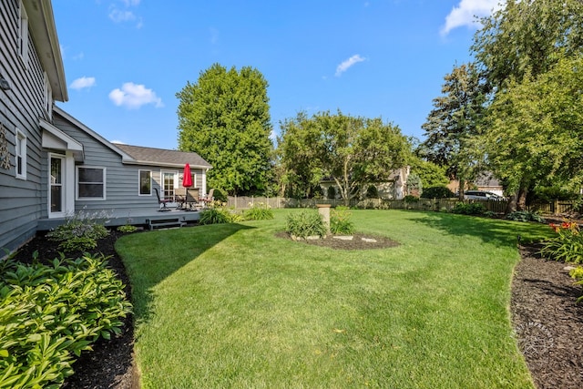 342 Dilorenzo Dr, Naperville, IL 60565 - view of yard featuring a wooden deck
