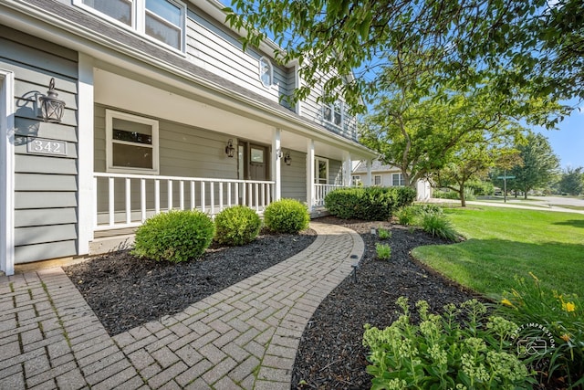 342 Dilorenzo Dr, Naperville, IL 60565 - entrance to property with covered porch and a yard
