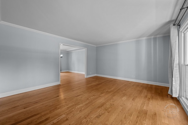 342 Dilorenzo Dr, Naperville, IL 60565 - unfurnished living room with light wood-style floors and ornamental molding