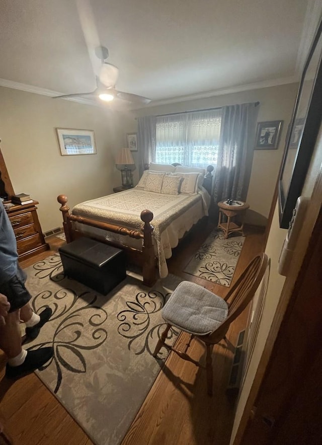 10752 S S Ave E, Chicago, IL 60617 - bedroom featuring crown molding, wood finished floors, and ceiling fan