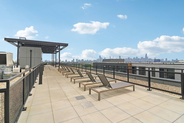 1701 W Webster Ave Unit 512, Chicago, IL 60614 - view of patio / terrace with a view of skyline