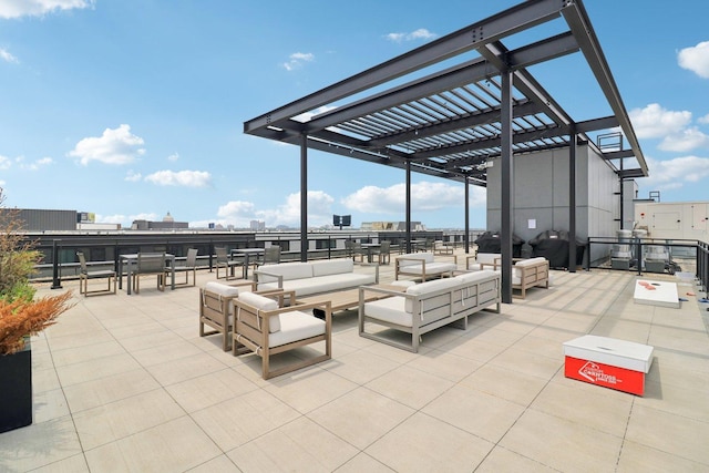 1701 W Webster Ave Unit 512, Chicago, IL 60614 - view of patio / terrace with an outdoor hangout area and a pergola