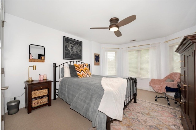 601 W Crockett Ave, Elmhurst, IL 60126 - bedroom with light carpet and a ceiling fan