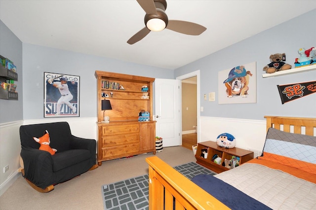 601 W Crockett Ave, Elmhurst, IL 60126 - bedroom with carpet flooring and a ceiling fan