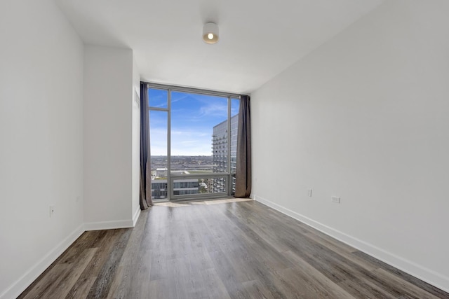 100 E 14th St Unit 2007, Chicago, IL 60605 - empty room featuring floor to ceiling windows and wood finished floors