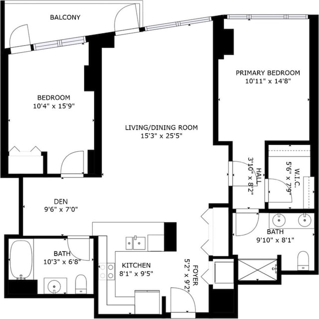 100 E 14th St Unit 2007, Chicago, IL 60605 - view of floor plan / room layout