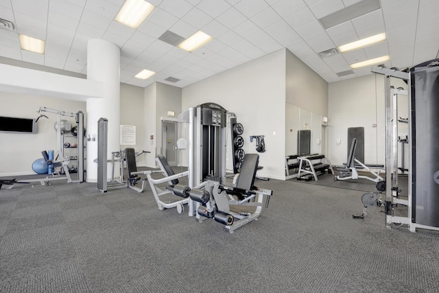 100 E 14th St Unit 2007, Chicago, IL 60605 - gym with baseboards