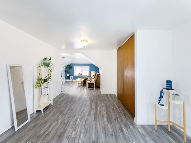 4130 N Oketo Ave, Norridge, IL 60706 - hallway with wood finished floors and lofted ceiling