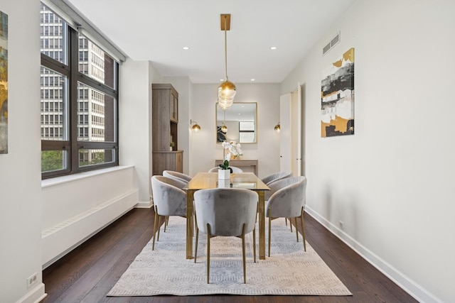 680 N Lake Shore Dr Unit 321, Chicago, IL 60611 - dining room featuring dark wood-type flooring and recessed lighting