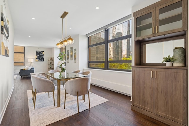 680 N Lake Shore Dr Unit 321, Chicago, IL 60611 - dining room featuring dark wood-type flooring and recessed lighting