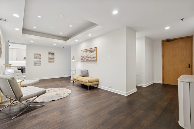 680 N Lake Shore Dr Unit 321, Chicago, IL 60611 - sitting room featuring wood finished floors, recessed lighting, and a raised ceiling