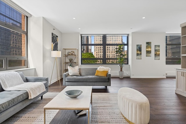 680 N Lake Shore Dr Unit 321, Chicago, IL 60611 - living room with healthy amount of natural light, wood finished floors, and recessed lighting