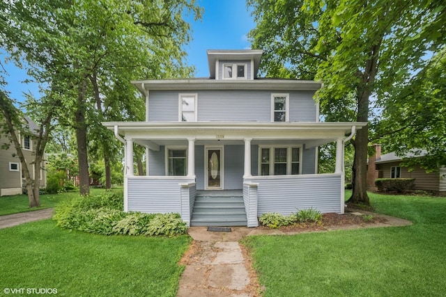 2S234 Harter Rd, Elburn, IL 60119 - traditional style home featuring a front lawn and covered porch