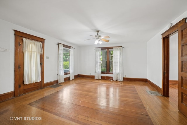 2S234 Harter Rd, Elburn, IL 60119 - spare room with ceiling fan and light wood-style flooring