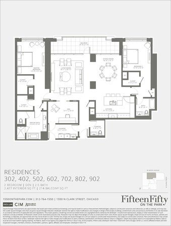 1550 N Clark St Unit 302, Chicago, IL 60610 - view of property floor plan