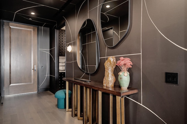 1550 N Clark St Unit 302, Chicago, IL 60610 - hallway featuring wood finished floors
