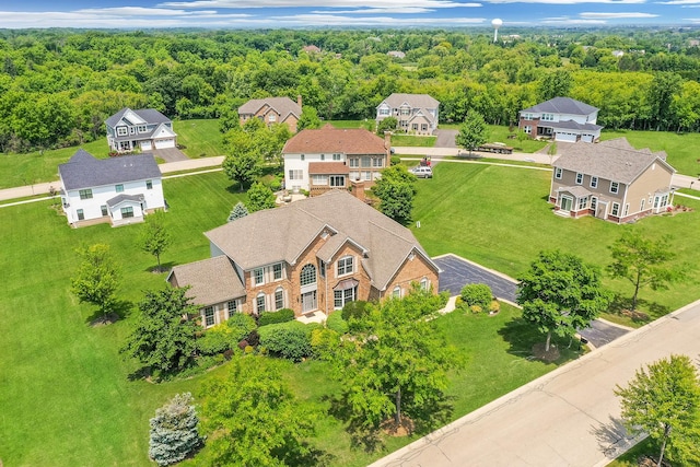 40 Open Pkwy N, Hawthorn Woods, IL 60047 - aerial view of residential area with a heavily wooded area