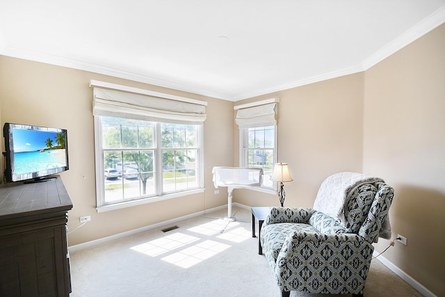 40 Open Pkwy N, Hawthorn Woods, IL 60047 - living area featuring ornamental molding and carpet