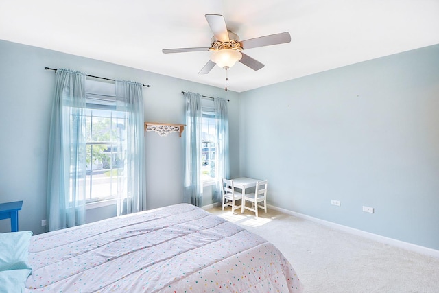 40 Open Pkwy N, Hawthorn Woods, IL 60047 - carpeted bedroom featuring baseboards and ceiling fan