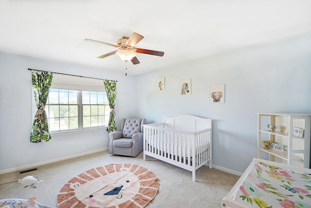 40 Open Pkwy N, Hawthorn Woods, IL 60047 - carpeted bedroom featuring a nursery area and ceiling fan