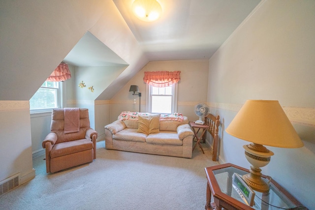 3009 N 78th Ct, Elmwood Park, IL 60707 - living room featuring lofted ceiling and carpet