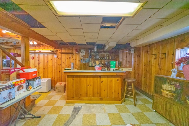 3009 N 78th Ct, Elmwood Park, IL 60707 - indoor dry bar featuring light floors and wooden walls