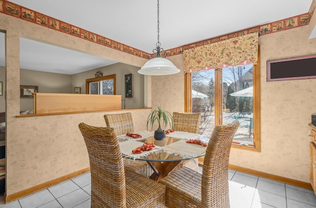 731 Queens Gate Cir, Sugar Grove, IL 60554 - dining space with baseboards and light tile patterned flooring